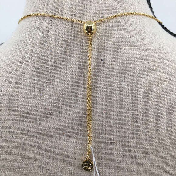 gorjana 18k gold plated onyx layered necklace - Picture 5 of 8